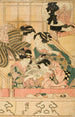 Unge kvinder i en teaterloge - Utagawa Kunisada Toyokuni III — visning af kunstværket
