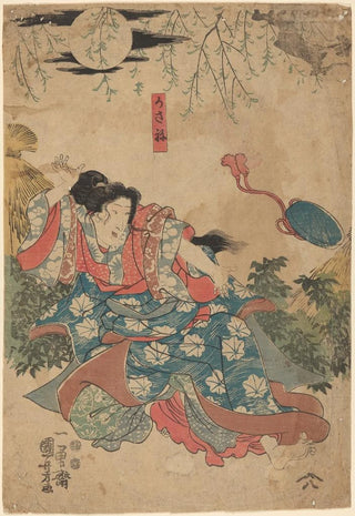 Utagawa Kuniyoshi - Female Figure Tossing a Purse.webp