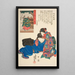 Province de Mikawa Jrurihime - Utagawa Kuniyoshi — indrammet kunstværk på væggen