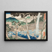 Cascade de Rben au Mont Yama - Utagawa Kuniyoshi — indrammet kunstværk på væggen