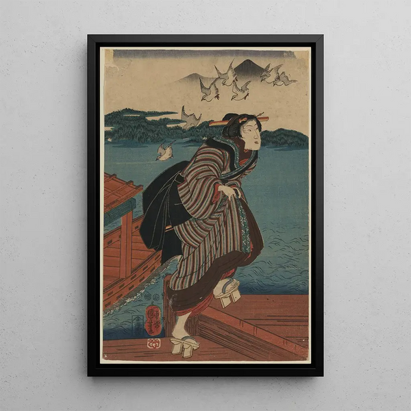 Utagawa Kuniyoshi - Sanbashi no onna.webp
