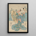 Utagawa Kuniyoshi — indrammet kunstværk på væggen