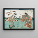 Vue de Yanagishima au printemps - Utagawa Kuniyoshi — indrammet kunstværk på væggen