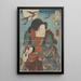 Guerrier dégainant une épée oies volantes - Utagawa Kuniyoshi — indrammet kunstværk på væggen