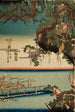 La store kamp mellem Minamoto- og Taira-klaner ved Ichinotani i den anden måned af det tredje år af Juei 1185 - Utagawa Yoshikazu — visning af kunstværket