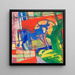 Vache bleue - Franz Marc — indrammet kunstværk på væggen