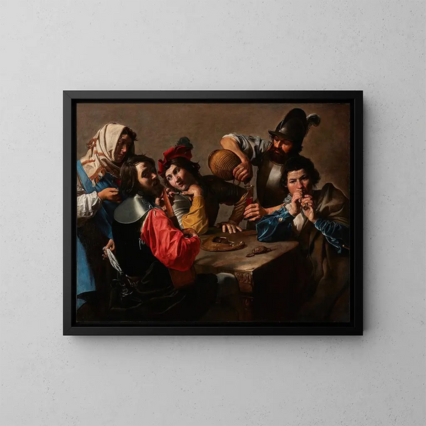 Le Concert - Valentin de Boulogne — indrammet kunstværk på væggen