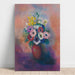 Reproduktion af maleriet Vase af anemoner - Odilon Redon