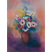 Reproduktion af maleriet Vase af anemoner - Odilon Redon