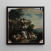 Vase de fleurs et fruits dans un paysage - Flix Boutreux — vægpræsentation af kunstværket