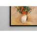 Reproduktion af maleriet Vase de fleurs (fond rose) - Odilon Redon