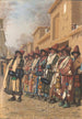 Dervish-koret, der beder om almisse i Tasjkent - Vasily Vereshchagin — visning af kunstværket