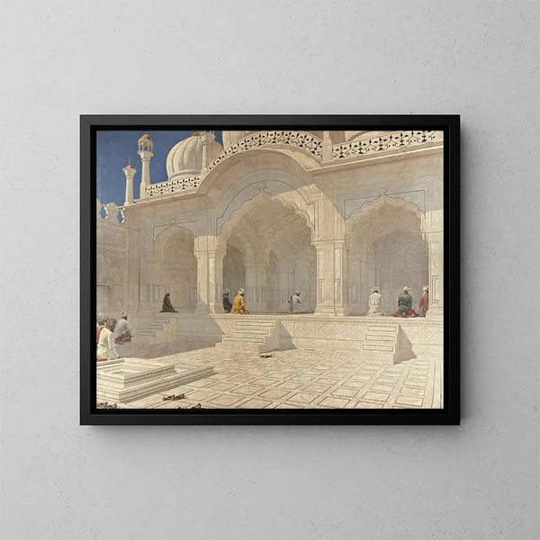 Moskéen i Perlen i Delhi - Vasily Vereshchagin — indrammet kunstværk på væggen