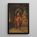 Statue af Vishnu ved Indra-templet i Ellora - Vasily Vereshchagin — indrammet kunstværk på væggen