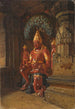 Statue af Vishnu ved Indra-templet i Ellora - Vasily Vereshchagin — visning af kunstværket