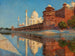 Le Taj Mahal ved skumringen - Vasily Vereshchagin — visning af kunstværket