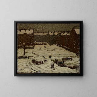 Vclav Mal - Vorstadt im Schneewetter.webp