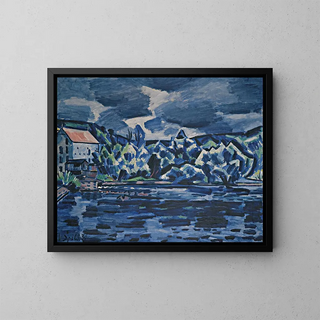 Vclav pla - Thunderstorm By The River Otava.webp
