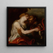 Venus afvæbner Mars - Efterfølger af Anthony van Dyck — indrammet kunstværk på væggen