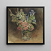 Glas med alpeblomster - Rudolf von Alt — indrammet kunstværk på væggen