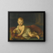 Portrait af Isabelle af Bourbon, spansk infante, 1821-1897, baby - Vicente López Portaña — indrammet kunstværk på væggen