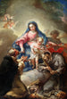 Værge- og helgenbillede med Jomfru Maria og Sankt Dominikus - Vicente López Portaña — visning af kunstværket