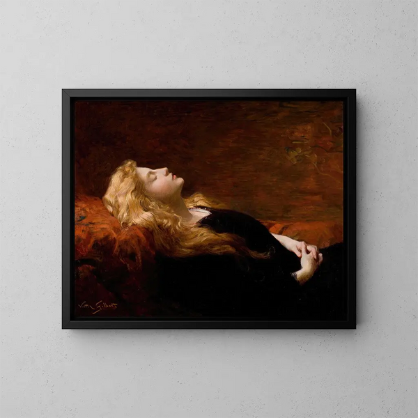 Le Repos - Victor Gabriel Gilbert — indrammet kunstværk på væggen