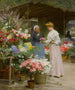 Markedet for blomster ved Madeleine L'embarras du choix - Victor Gabriel Gilbert — visning af kunstværket