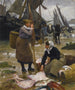 L'arrivée des bateaux de pêche - Victor Gabriel Gilbert — visning af kunstværket