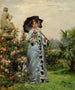 Elegant maleri med rosen - Victor Gabriel Gilbert — visning af kunstværket