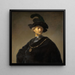 Ældre mand med en guldkæde - Rembrandt van Rijn — indrammet kunstværk på væggen