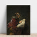 Reproduktion af maleriet Ældre kvinde læsende - Rembrandt van Rijn