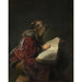 Reproduktion af maleriet Ældre kvinde læsende - Rembrandt van Rijn