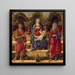 Jomfru med barnet med de to hellige Johannes - Sandro Botticelli — indrammet kunstværk på væggen