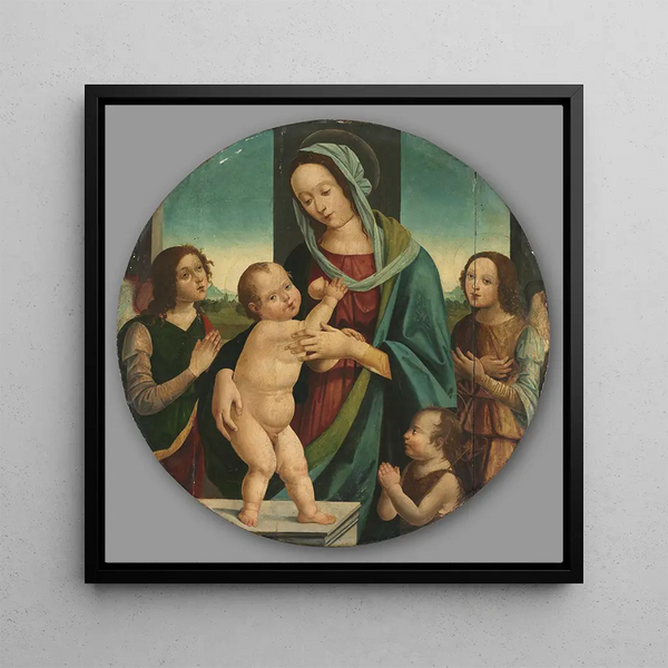 Vierge et Enfant avec Jean-Baptiste et des anges - Pietro del Donzello