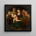 Reproduktion af maleriet Værdifuldt kunsttryk af Jomfru Maria og Barnet med den unge Sankt Johannes Døberen, Sankt Cæcilie og Engle - Piero di Cosimo