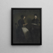 ten i stuen Moren og hustruen af kunstneren - Vilhelm Hammershøi — indrammet kunstværk på væggen