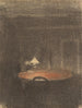 "Lecture de figures à une table dans un intérieur la nuit" af Vilhelm Hammershøi — visning af kunstværket
