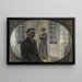 Indendørs med kunstneren og hans kone - Vilhelm Hammershøi — indrammet kunstværk på væggen