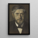 Jens Ferdinand Willumsen maleri, studie til fem portrætter - Vilhelm Hammershøi — indrammet kunstværk på væggen
