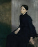 Portrait af en ung kvinde: Kunstnerens søster Anna Hammershøi - Vilhelm Hammershøi — visning af kunstværket