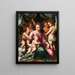 La Vierge à l'Enfant avec l'enfant saint Jean-Baptiste et des anges - Vincent Sellaer — indrammet kunstværk på væggen
