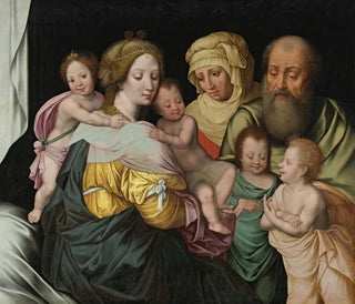 Vincent Sellaer - The Madonna And Child With Saints Elizabeth And Other Members Of The Holy Family.webp