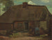 Cottage med bondepige, der graver - Vincent van Gogh — visning af kunstværket