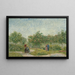 Have ved Montmartre med elskende - Vincent van Gogh — indrammet kunstværk på væggen