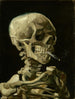 Tête de squelette med en tændt cigaret - Vincent van Gogh — visning af kunstværket