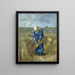 Landmandsmaleri, der forbinder kornbunde - Vincent van Gogh — indrammet kunstværk på væggen