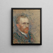 Selvportræt (Konflikt af tilfælde) - Vincent van Gogh — indrammet kunstværk på væggen