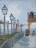 Terrasse og observatorium af Moulin de Blute-Fin Montmartre - Vincent van Gogh — visning af kunstværket