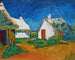 Tre hvide hytter ved Saintes-Maries - Vincent van Gogh — visning af kunstværket